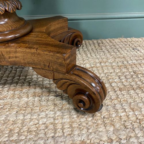SPECTACULAR 19TH CENTURY ANTIQUE MAHOGANY TEA TABLE - ADDITIONAL PHOTO 10