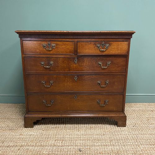 superb quality antique georgian oak chest of drawers - CATEGORY: ANTIQUE CHEST OF DRAWERS - DATED GEORGIAN