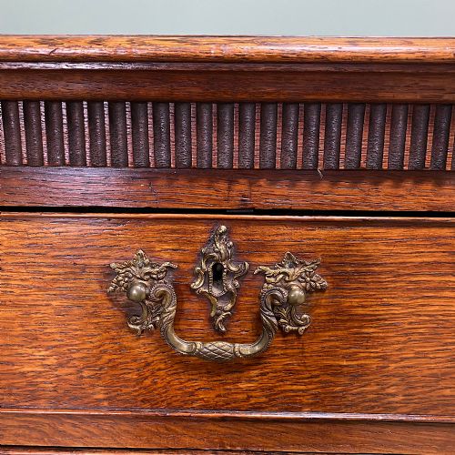 SUPERB QUALITY ANTIQUE GEORGIAN OAK CHEST OF DRAWERS - ADDITIONAL PHOTO 8