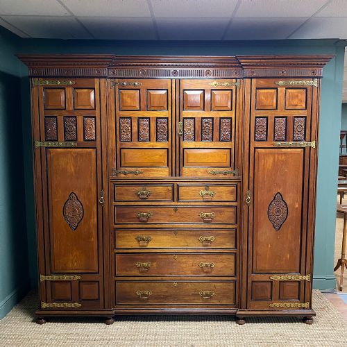 huge walnut antique victorian wardrobe by robson sons - CATEGORY: ANTIQUE WARDROBES - DATED VICTORIAN