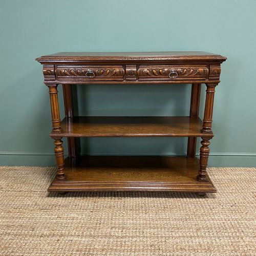 superb quality victorian oak antique buffet - CATEGORY: ANTIQUE FURNITURE - DATED VICTORIAN