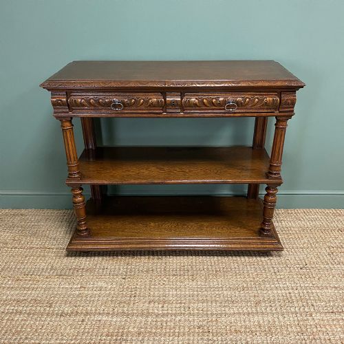SUPERB QUALITY VICTORIAN OAK ANTIQUE BUFFET - ADDITIONAL PHOTO 1