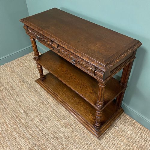 SUPERB QUALITY VICTORIAN OAK ANTIQUE BUFFET - ADDITIONAL PHOTO 3