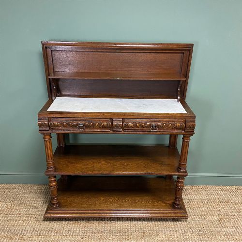 SUPERB QUALITY VICTORIAN OAK ANTIQUE BUFFET - ADDITIONAL PHOTO 4