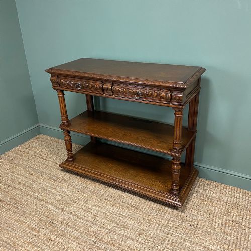 SUPERB QUALITY VICTORIAN OAK ANTIQUE BUFFET - ADDITIONAL PHOTO 6