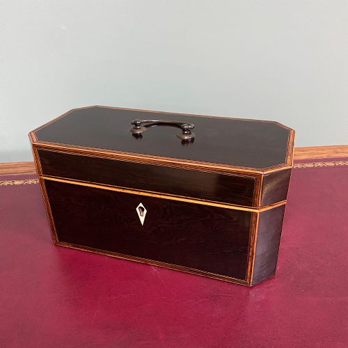SUPERB QUALITY ANTIQUE TEA CADDY - ADDITIONAL PHOTO 4