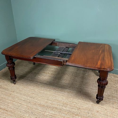 COUNTRY MAHOGANY EXTENDING ANTIQUE WINDOUT DINING TABLE - ADDITIONAL PHOTO 4