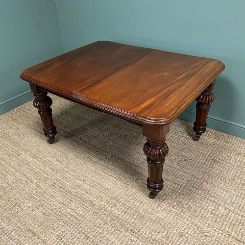 COUNTRY MAHOGANY EXTENDING ANTIQUE WINDOUT DINING TABLE - ADDITIONAL PHOTO 5