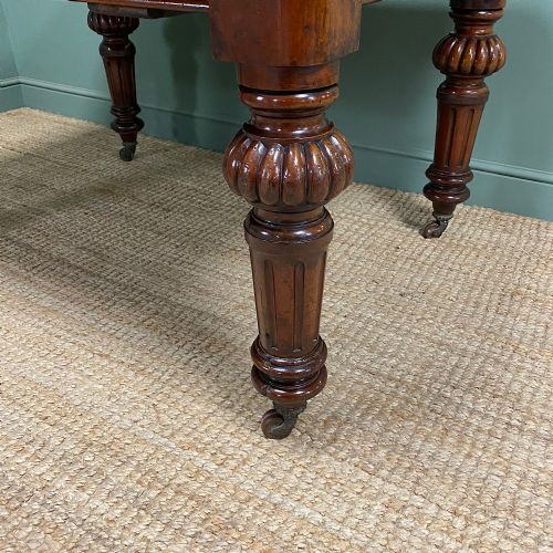 COUNTRY MAHOGANY EXTENDING ANTIQUE WINDOUT DINING TABLE - ADDITIONAL PHOTO 6