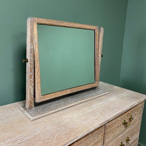 ARTS CRAFTS LIMED OAK MIRROR - ADDITIONAL PHOTO 1