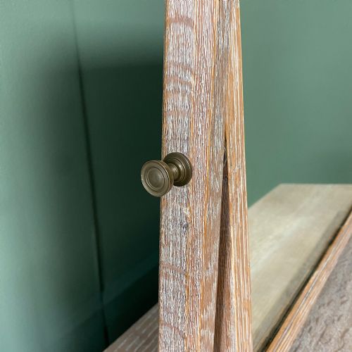 ARTS CRAFTS LIMED OAK MIRROR - ADDITIONAL PHOTO 2