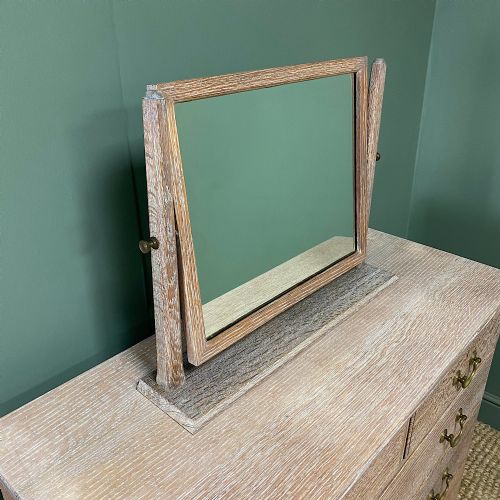 ARTS CRAFTS LIMED OAK MIRROR - ADDITIONAL PHOTO 3