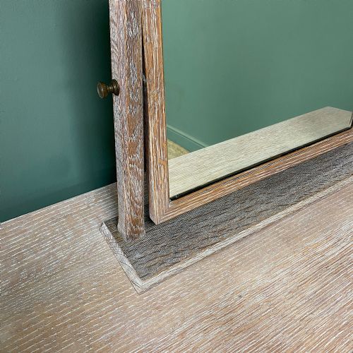 ARTS CRAFTS LIMED OAK MIRROR - ADDITIONAL PHOTO 5