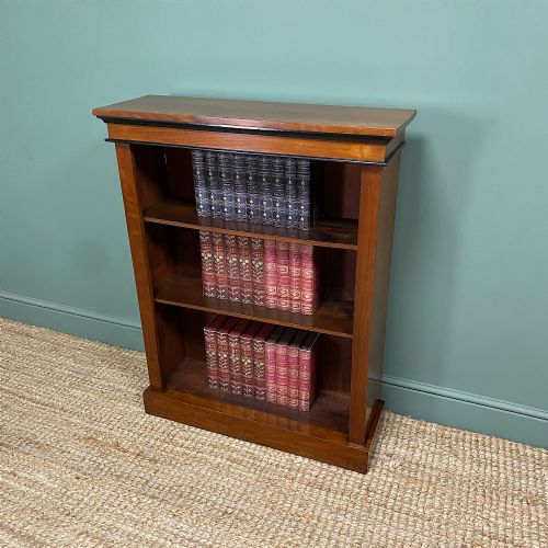 VICTORIAN ANTIQUE OPEN FRONTED BOOKCASE - ADDITIONAL PHOTO 1