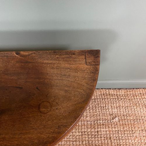 PERIOD MAHOGANY DEMI LUNE ANTIQUE GEORGIAN TEA TABLE - ADDITIONAL PHOTO 4