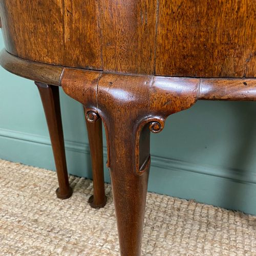 PERIOD MAHOGANY DEMI LUNE ANTIQUE GEORGIAN TEA TABLE - ADDITIONAL PHOTO 8