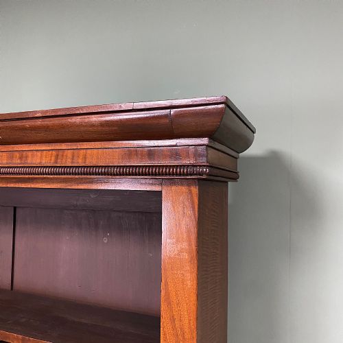 ANTIQUE VICTORIAN MAHOGANY LARGE OPEN BOOKCASE - ADDITIONAL PHOTO 2