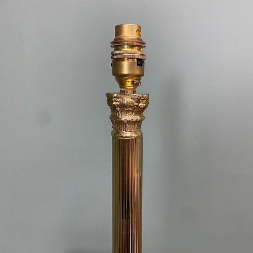 QUALITY BRASS CORINTHIAN COLUMN ANTIQUE LAMP - ADDITIONAL PHOTO 2