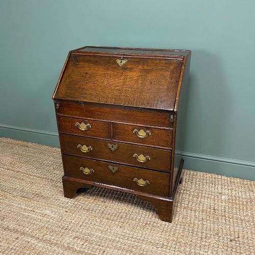 QUALITY ANTIQUE GEORGIAN OAK BUREAU - ADDITIONAL PHOTO 3