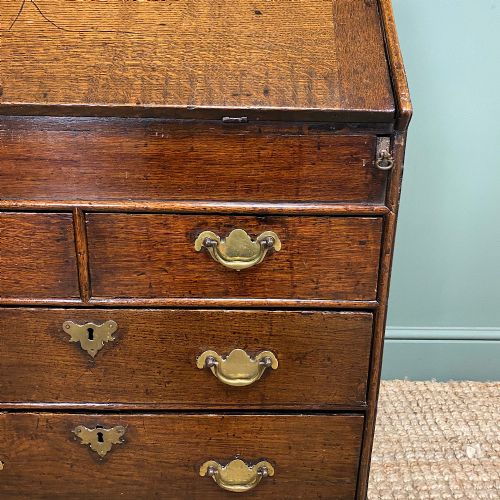 QUALITY ANTIQUE GEORGIAN OAK BUREAU - ADDITIONAL PHOTO 5