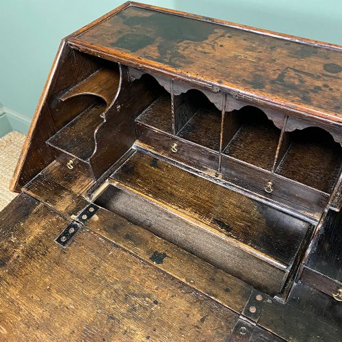QUALITY ANTIQUE GEORGIAN OAK BUREAU - ADDITIONAL PHOTO 6