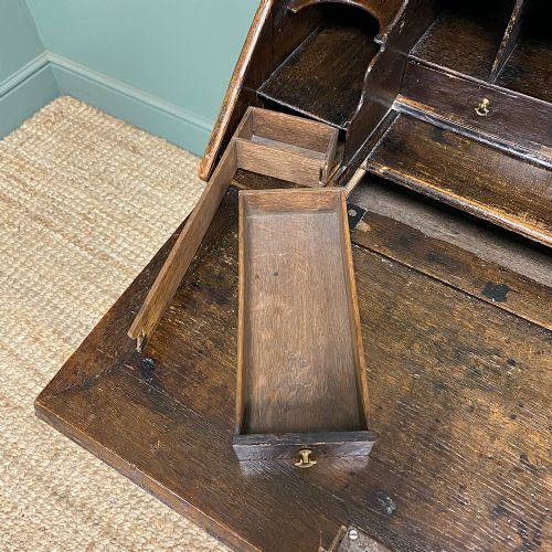 QUALITY ANTIQUE GEORGIAN OAK BUREAU - ADDITIONAL PHOTO 7