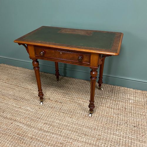 ANTIQUE VICTORIAN MAHOGANY WRITING TABLE - ADDITIONAL PHOTO 2