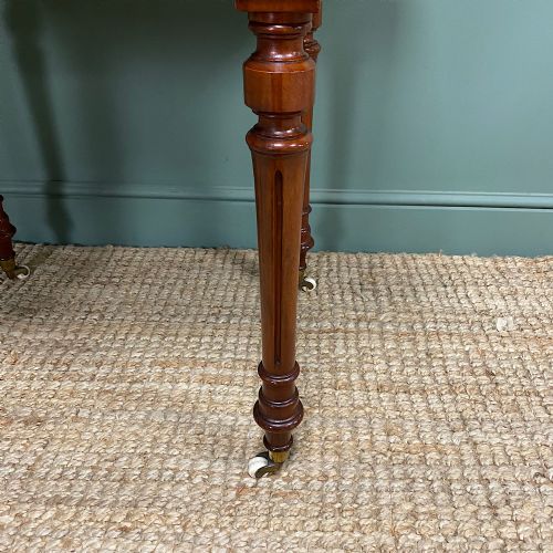 ANTIQUE VICTORIAN MAHOGANY WRITING TABLE - ADDITIONAL PHOTO 5