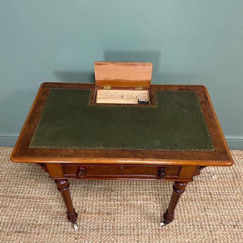 ANTIQUE VICTORIAN MAHOGANY WRITING TABLE - ADDITIONAL PHOTO 7