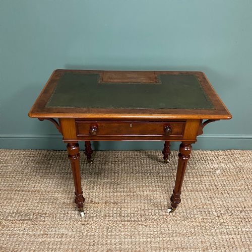 ANTIQUE VICTORIAN MAHOGANY WRITING TABLE - ADDITIONAL PHOTO 9