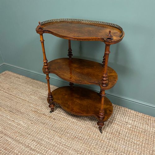SUPERB QUALITY ANTIQUE VICTORIAN WALNUT WHAT NOT - ADDITIONAL PHOTO 1