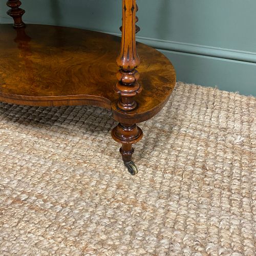 SUPERB QUALITY ANTIQUE VICTORIAN WALNUT WHAT NOT - ADDITIONAL PHOTO 4