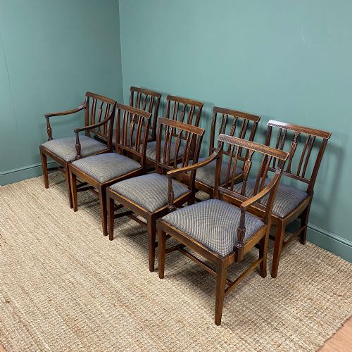 SET OF 8 ANTIQUE GEORGIAN MAHOGANY DINING CHAIRS - ADDITIONAL PHOTO 5