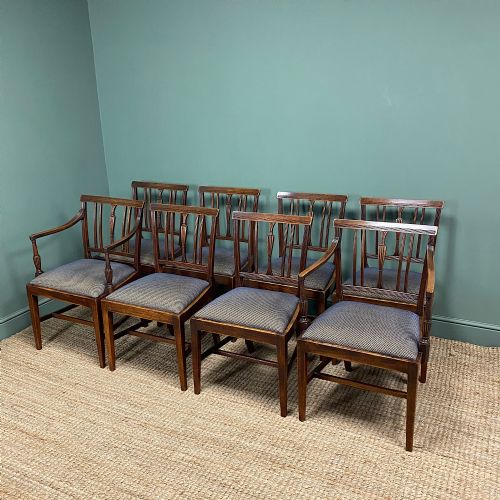 SET OF 8 ANTIQUE GEORGIAN MAHOGANY DINING CHAIRS - ADDITIONAL PHOTO 6