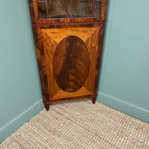 SPECTACULAR ANTIQUE INLAID EDWARDIAN CORNER CABINET - ADDITIONAL PHOTO 1