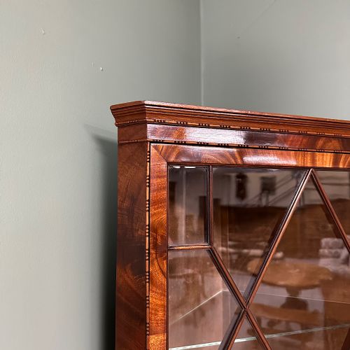 SPECTACULAR ANTIQUE INLAID EDWARDIAN CORNER CABINET - ADDITIONAL PHOTO 2