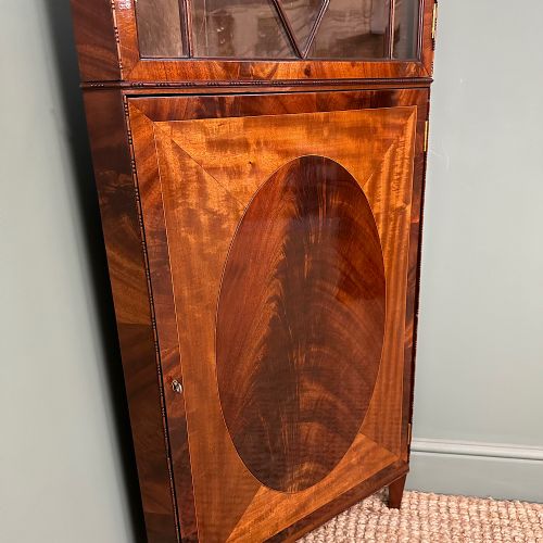 SPECTACULAR ANTIQUE INLAID EDWARDIAN CORNER CABINET - ADDITIONAL PHOTO 3