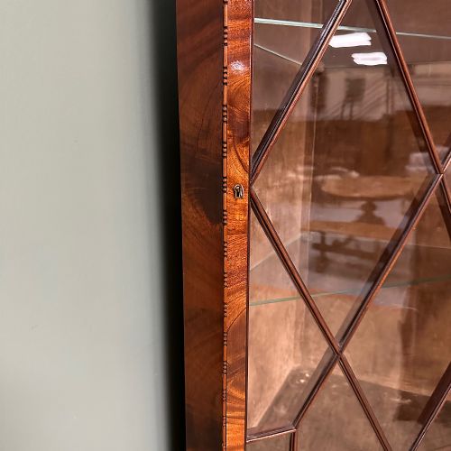 SPECTACULAR ANTIQUE INLAID EDWARDIAN CORNER CABINET - ADDITIONAL PHOTO 4