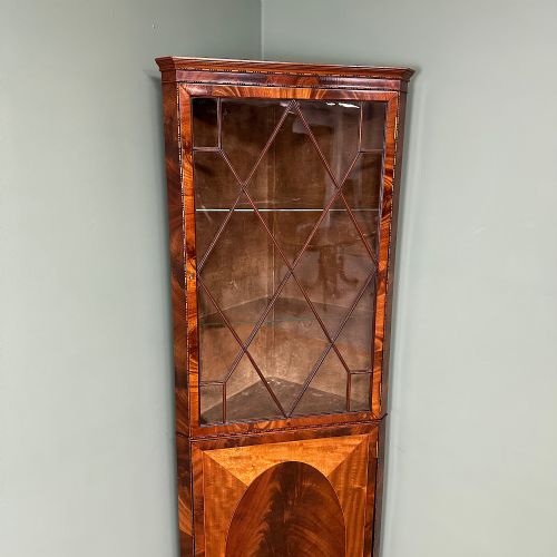 SPECTACULAR ANTIQUE INLAID EDWARDIAN CORNER CABINET - ADDITIONAL PHOTO 5