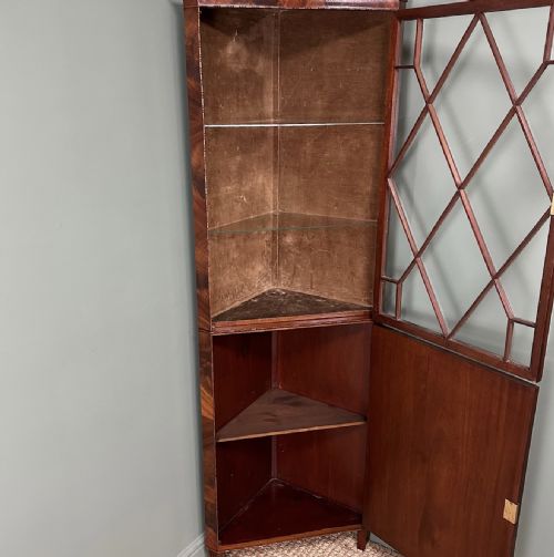 SPECTACULAR ANTIQUE INLAID EDWARDIAN CORNER CABINET - ADDITIONAL PHOTO 7