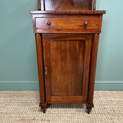 SUPERB SLIM ANTIQUE VICTORIAN MAHOGANY CHIFFONIER CUPBOARD - ADDITIONAL PHOTO 3