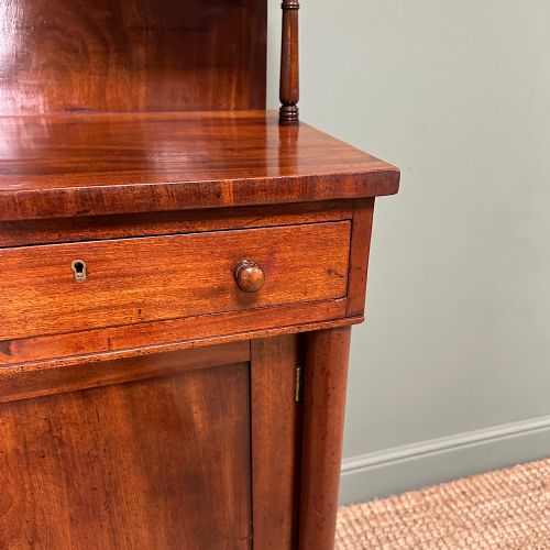 SUPERB SLIM ANTIQUE VICTORIAN MAHOGANY CHIFFONIER CUPBOARD - ADDITIONAL PHOTO 6