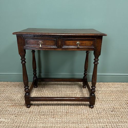 19th century period antique oak side table - CATEGORY: ANTIQUE TABLES - DATED GEORGIAN
