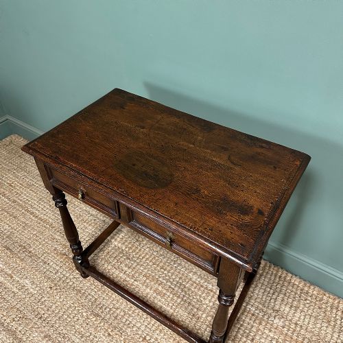 19TH CENTURY PERIOD ANTIQUE OAK SIDE TABLE - ADDITIONAL PHOTO 2