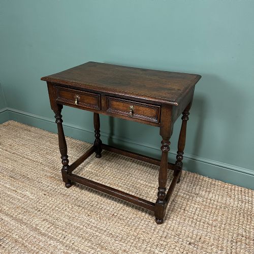 19TH CENTURY PERIOD ANTIQUE OAK SIDE TABLE - ADDITIONAL PHOTO 5