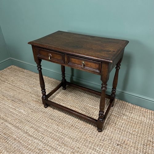 19TH CENTURY PERIOD ANTIQUE OAK SIDE TABLE - ADDITIONAL PHOTO 8