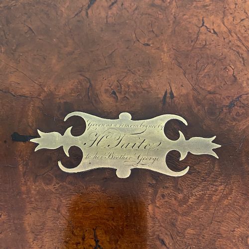 RARE 19TH CENTURY POLLARD OAK ANTIQUE WRITING SLOPE - ADDITIONAL PHOTO 3