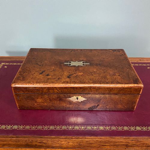 RARE 19TH CENTURY POLLARD OAK ANTIQUE WRITING SLOPE - ADDITIONAL PHOTO 5