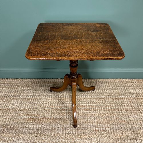 country house antique georgian oak tripod table - CATEGORY: ANTIQUE TABLES - DATED GEORGIAN