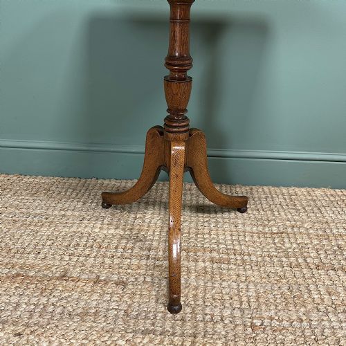 COUNTRY HOUSE ANTIQUE GEORGIAN OAK TRIPOD TABLE - ADDITIONAL PHOTO 3
